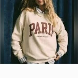 NWT AE Cream Paris Sweatshirt